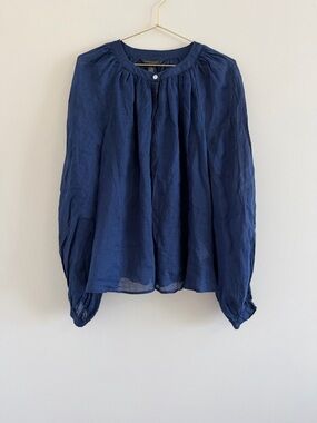 Banana Republic Balloon Sleeve Ramie Blouse